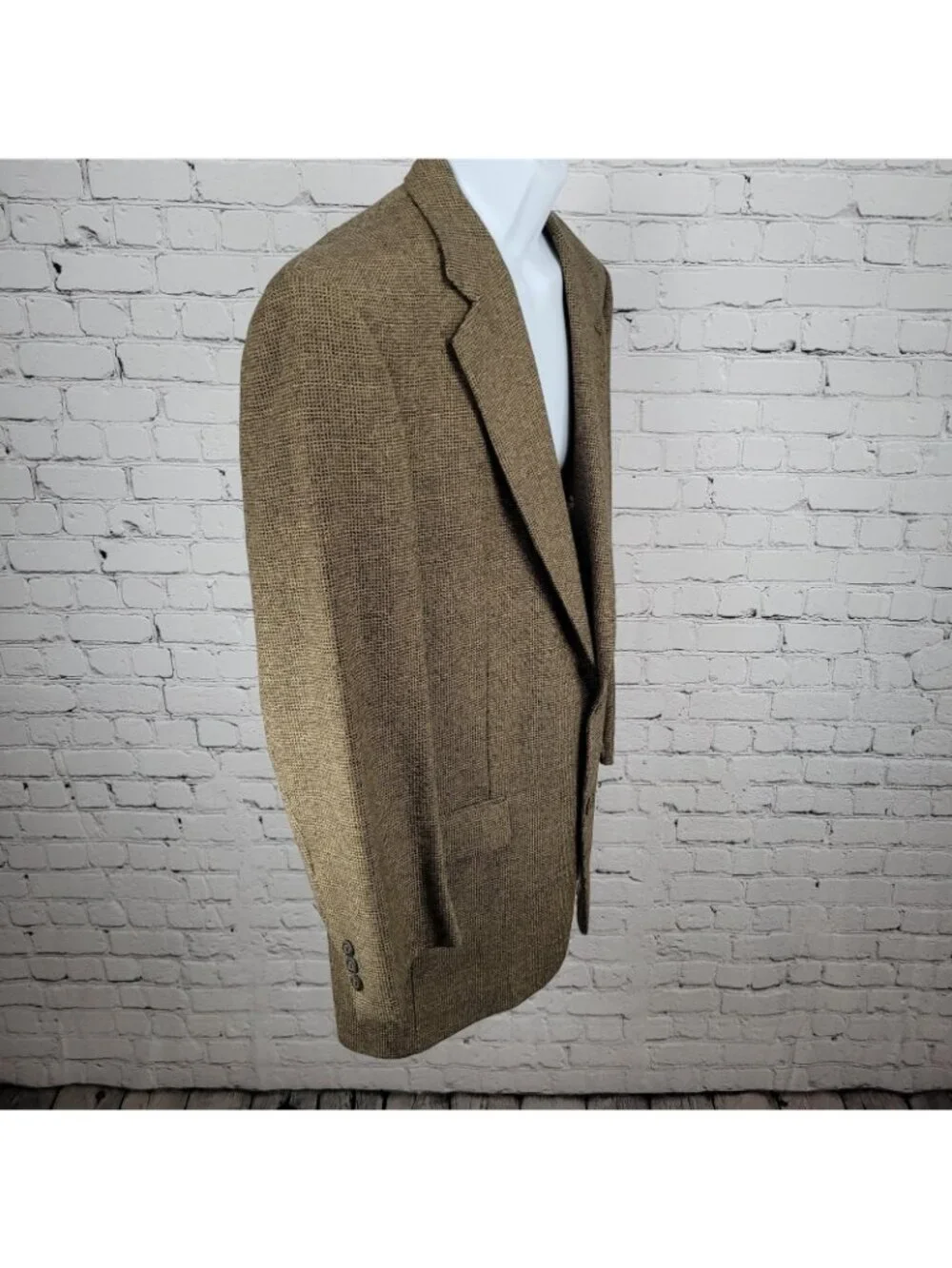VTG Philbeck's Brown 2 Button Notch Ventless Blazer Sport Coat USA Made Size 42